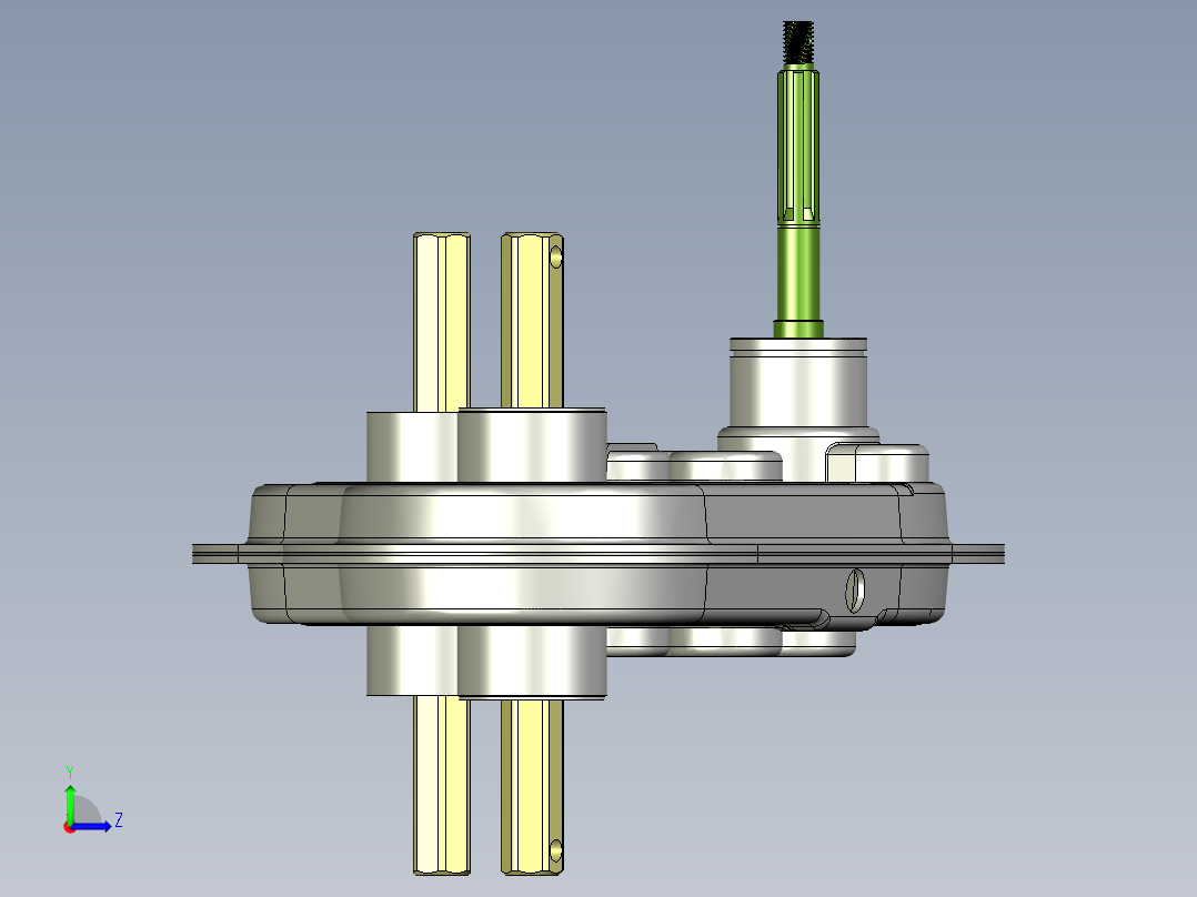 齿轮传动机构左视图