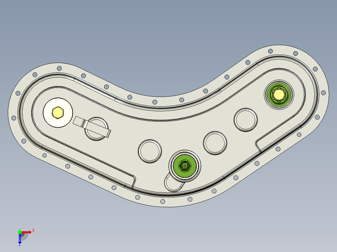 齿轮传动机构俯视图