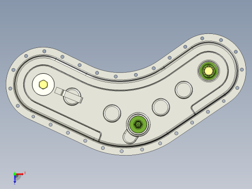 齿轮传动机构俯视缩略图
