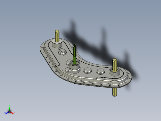 齿轮传动机构正等轴测缩略图