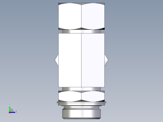 卡套式工业通用硬管接头EO_Adjustable_locknut_run_tee_LEE30SRCF左视缩略图