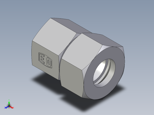 卡套式工业通用硬管接头EO_Swivel_connector_GAI25ZSM71正等轴测缩略图