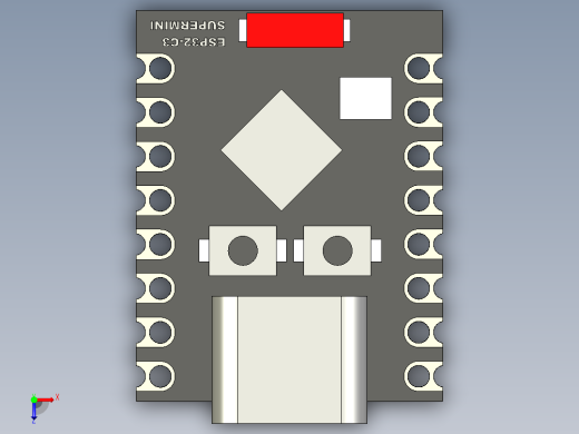 超级紧凑型ESP32-C3模块俯视缩略图