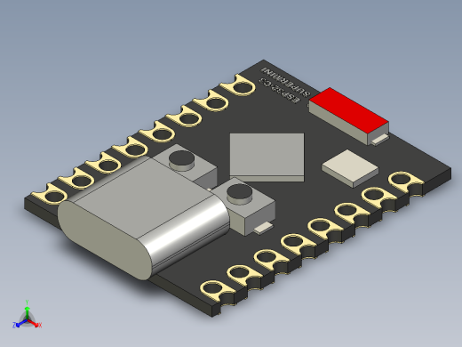 超级紧凑型ESP32-C3模块正等轴测缩略图