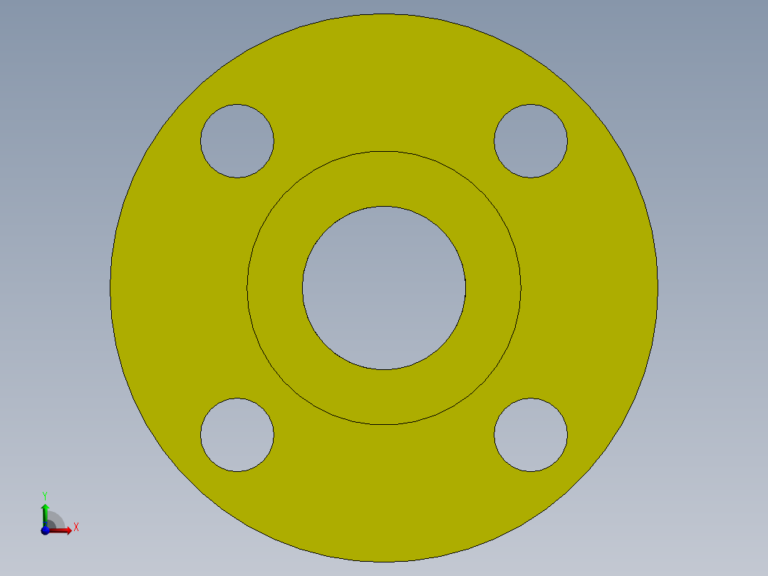 welding neck flange前视图