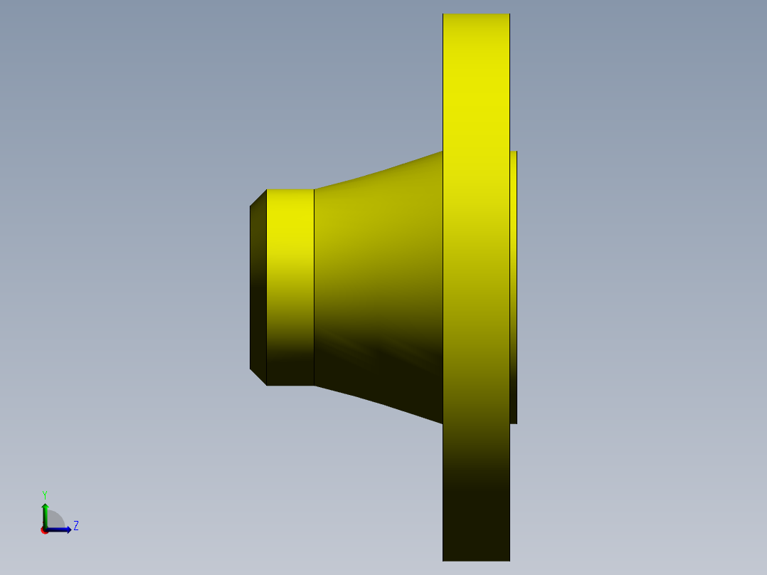 welding neck flange左视图