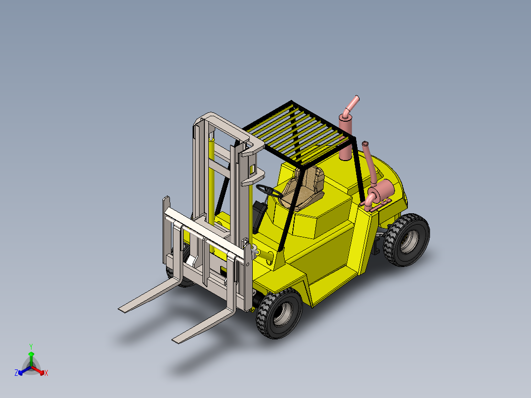 叉车正等轴测图