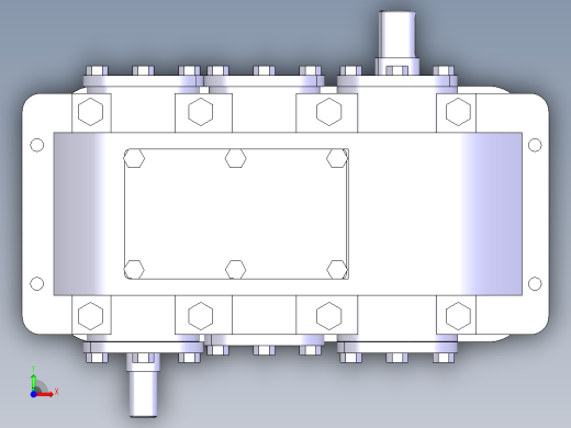 二级圆柱齿轮减速器设计【三维CATIA】前视缩略图