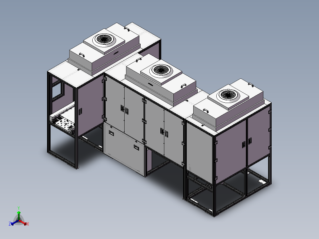振分机设备正等轴测图