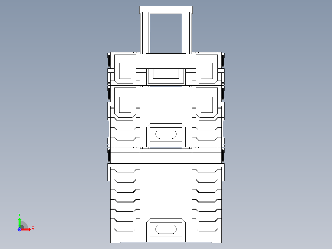 铣削移动数控机床前视图