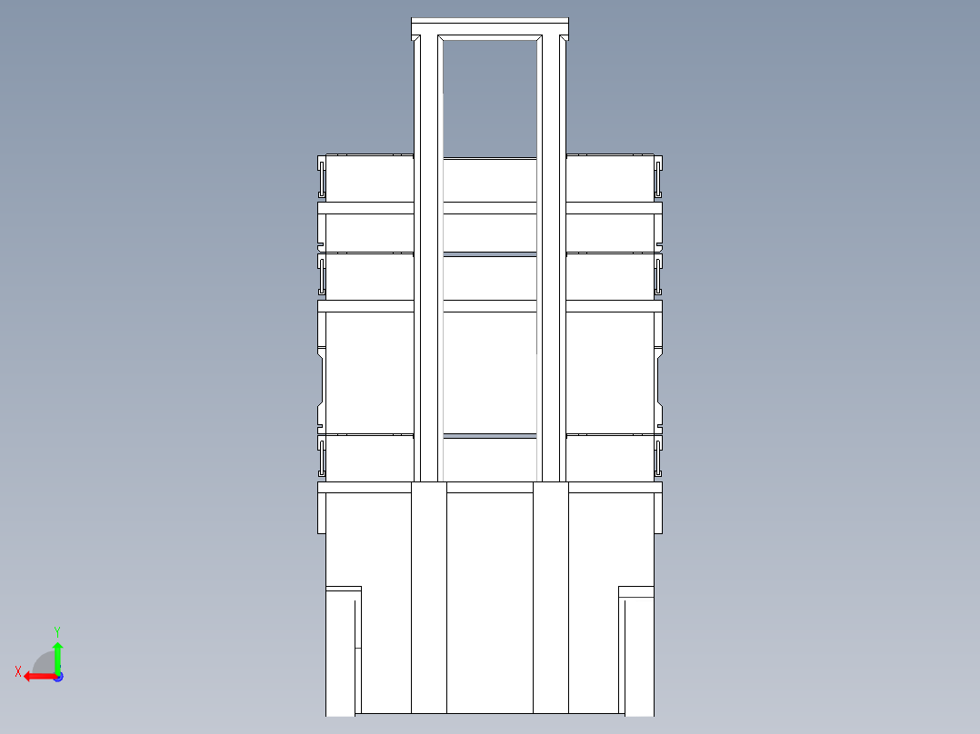 铣削移动数控机床后视图
