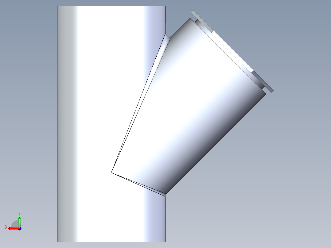 CPVC管件34-Sch80_45_Reducing_Wye_SxSxS_9870-530FB_6in x 3in后视图