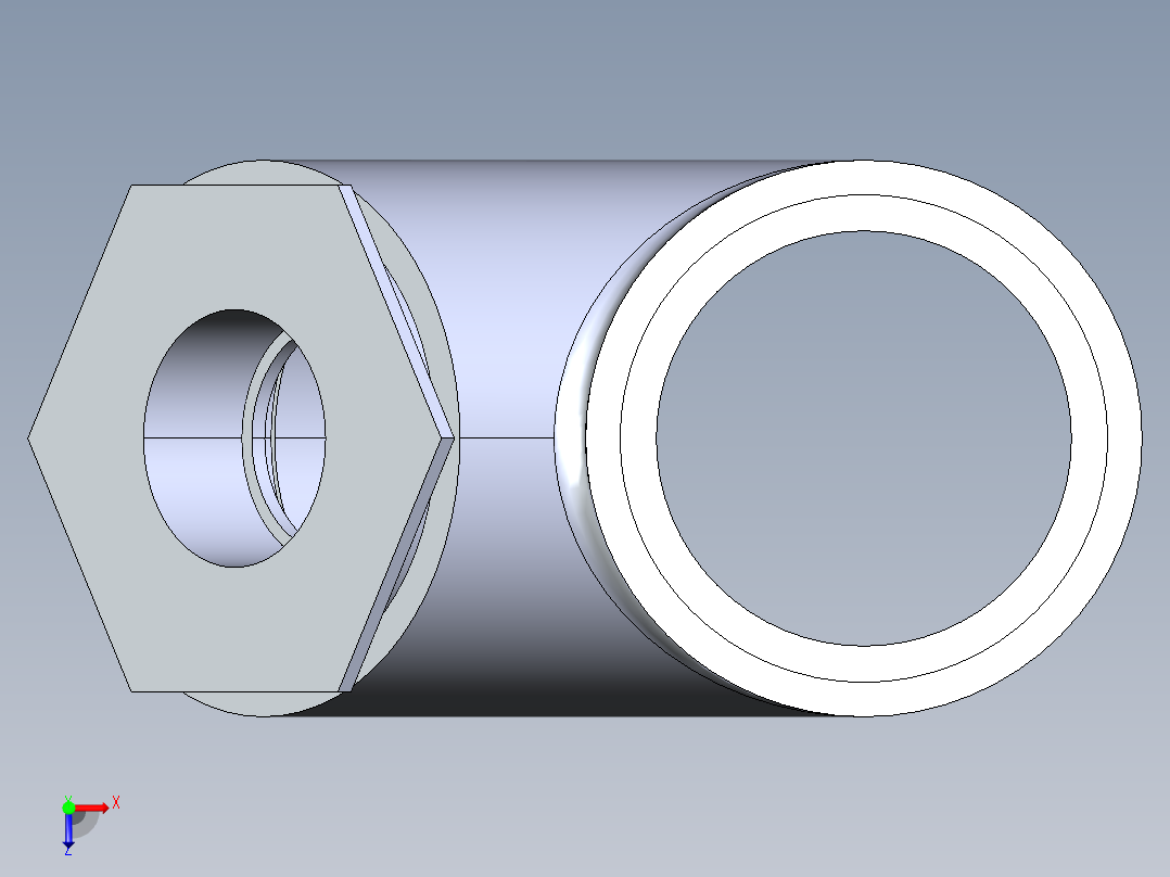 CPVC管件34-Sch80_45_Reducing_Wye_SxSxS_9870-530FB_6in x 3in俯视图
