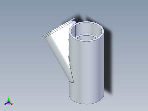 CPVC管件34-Sch80_45_Reducing_Wye_SxSxS_9870-530FB_6in x 3in正等轴测缩略图
