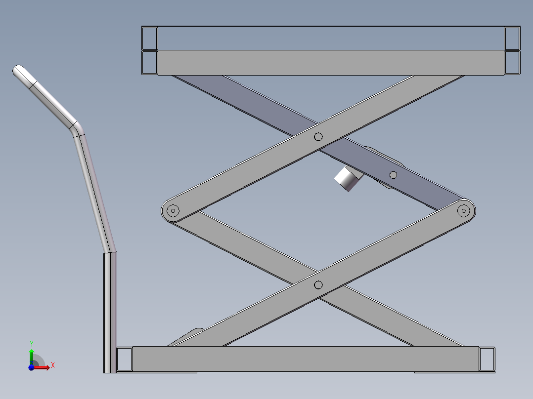 气动升降平台前视图