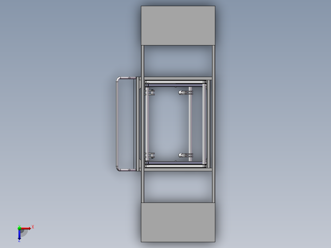 气动升降平台俯视图