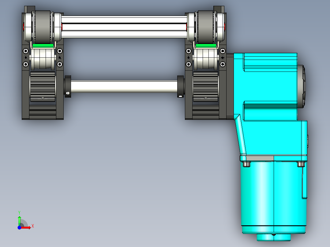 LE-XC3030-齿形同步线中间驱动前视图