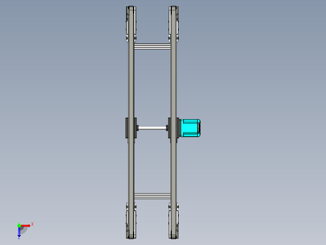 LE-XC3030-齿形同步线中间驱动俯视图