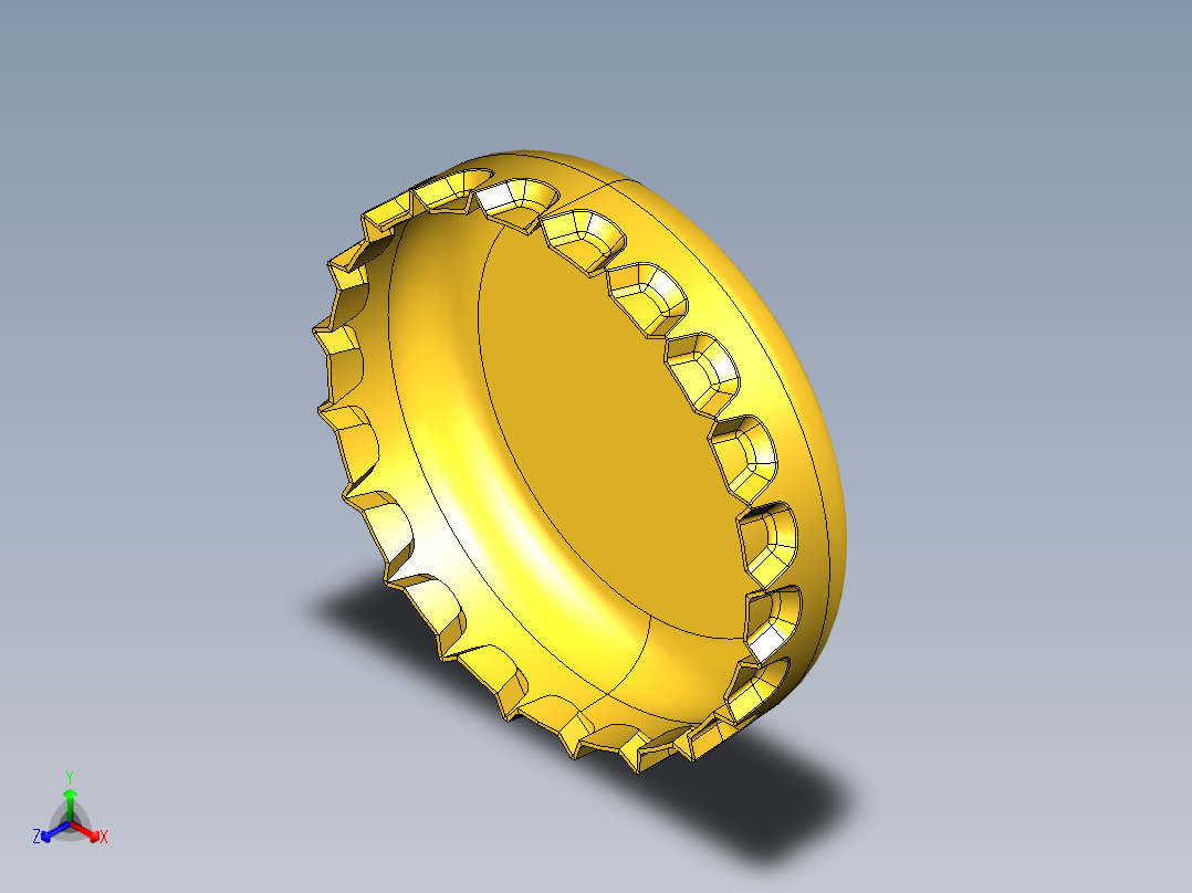 瓶盖、盖子(10)正等轴测图
