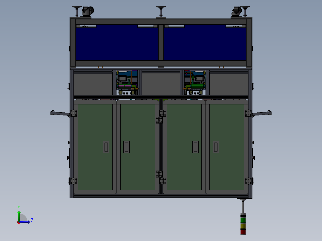 双工位自动尺寸测量机sw18左视图