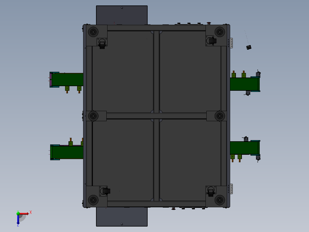 双工位自动尺寸测量机sw18俯视图
