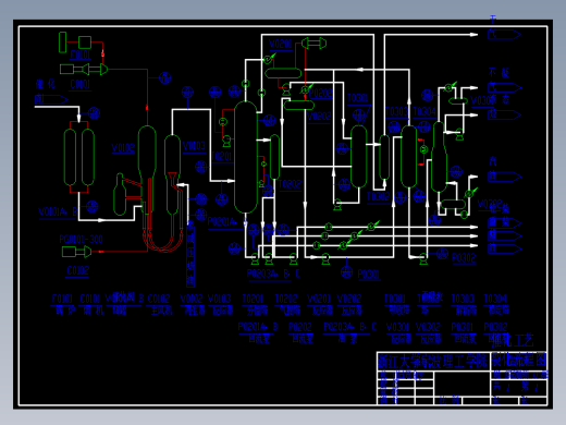 带控制点的催化裂化工艺流程图