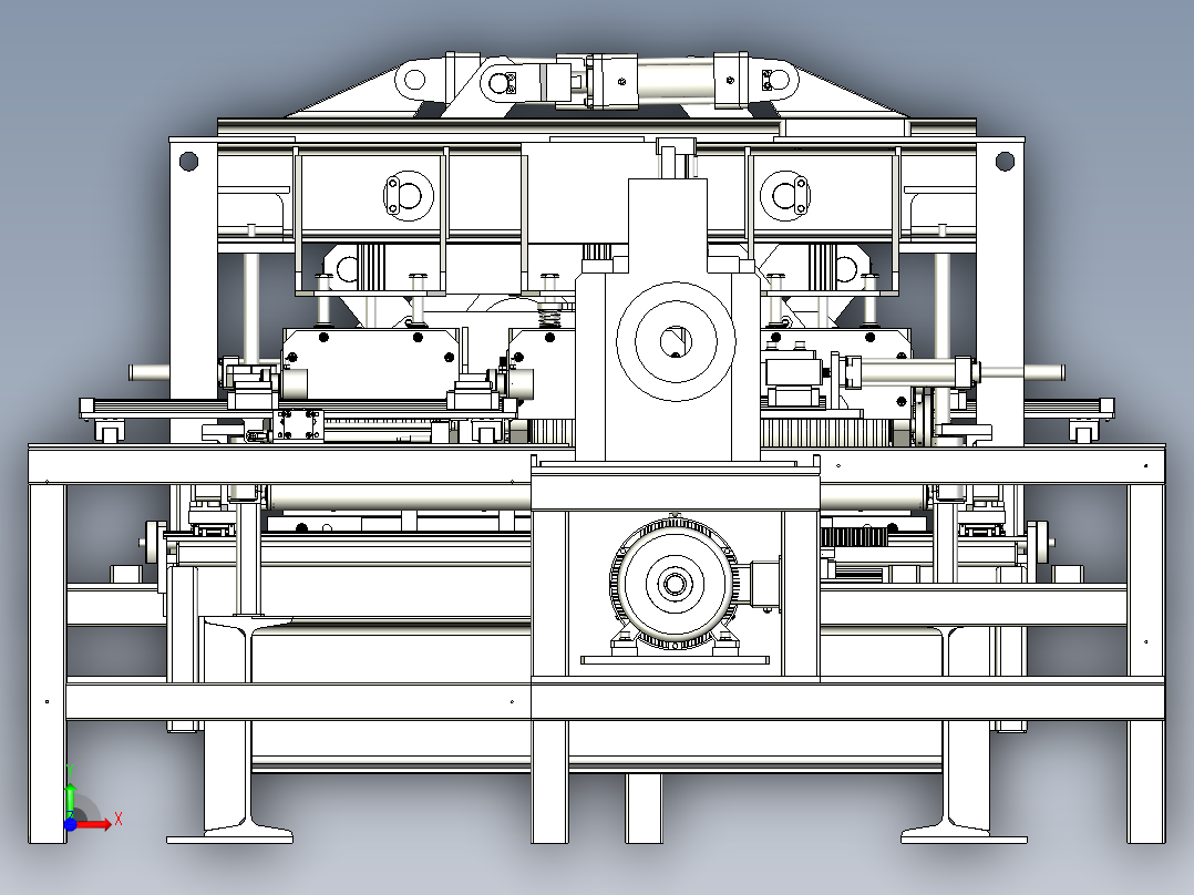 脚垫粘贴打孔机前视图