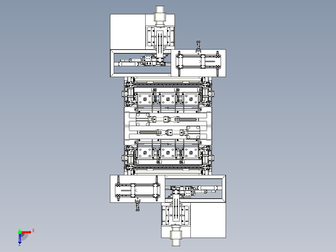 脚垫粘贴打孔机俯视图