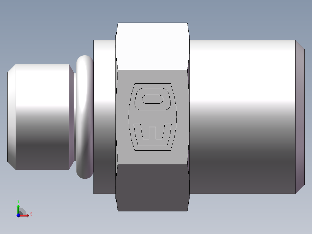 美制O圈密封接头、1DO-16-04前视图