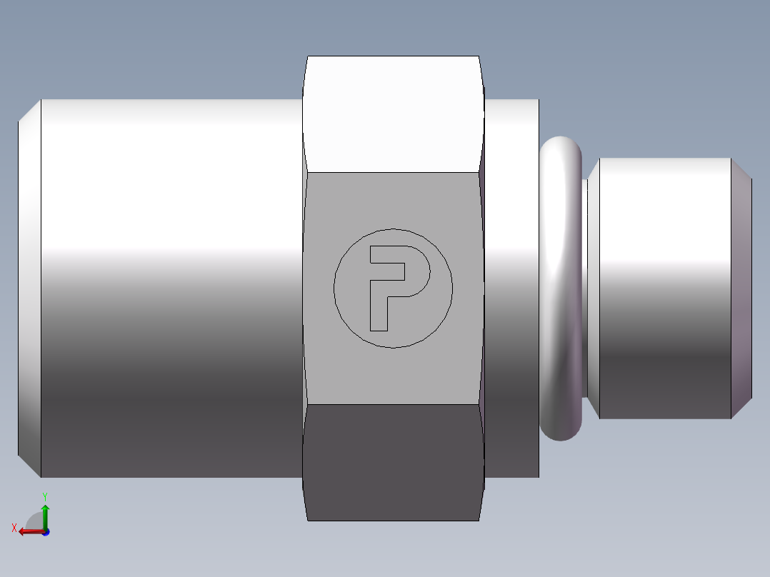 美制O圈密封接头、1DO-16-04后视图