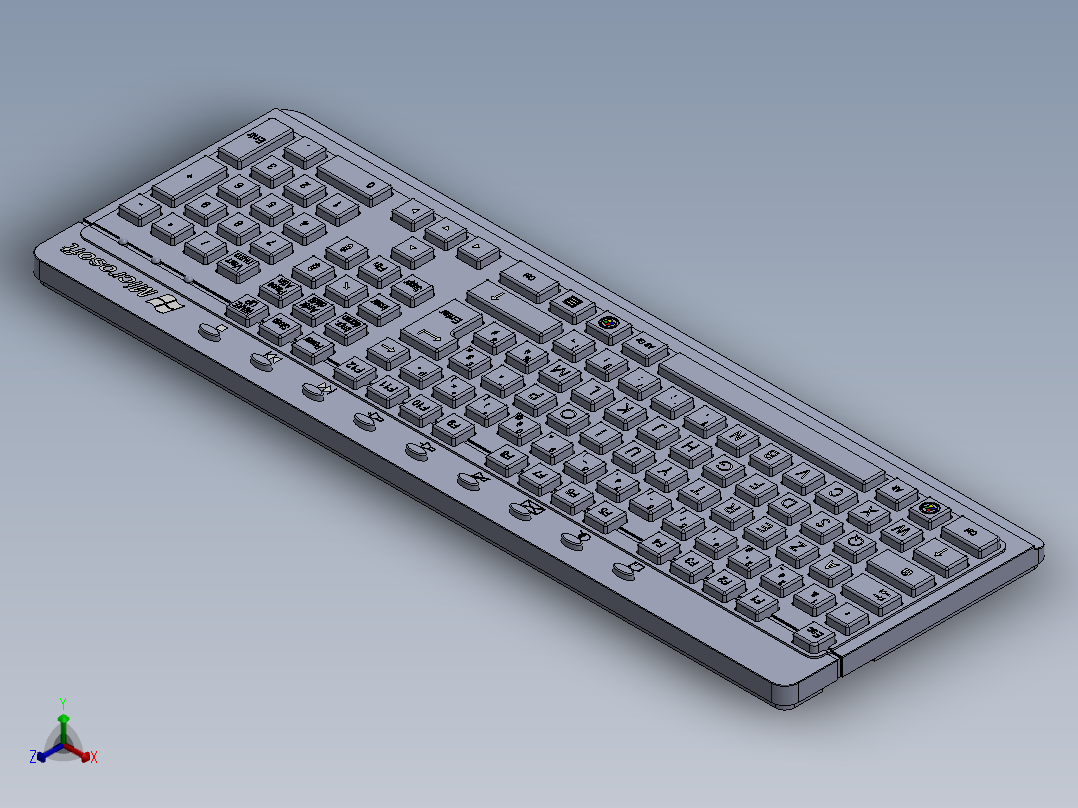 键盘(26)正等轴测图