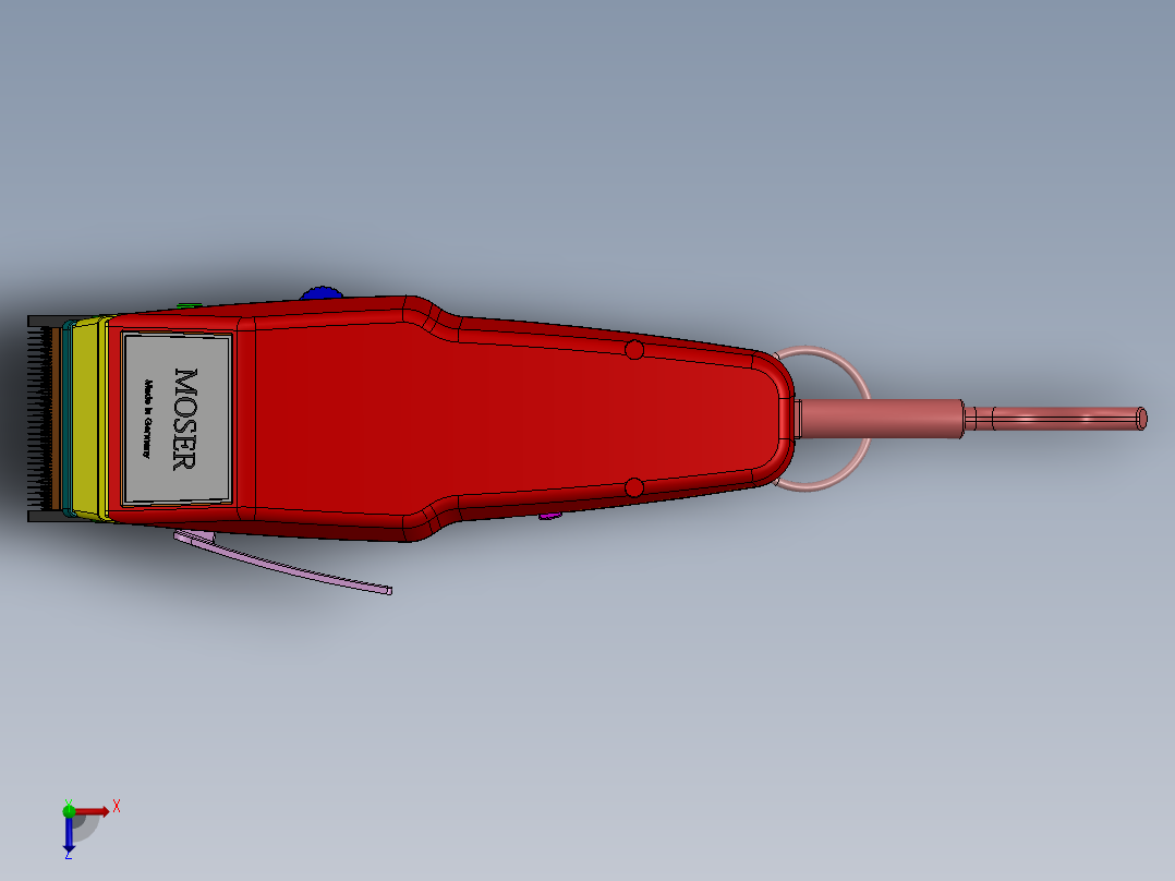 剃须刀、刮胡刀(2)俯视图