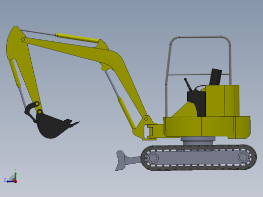 10.迷你挖掘机右视缩略图