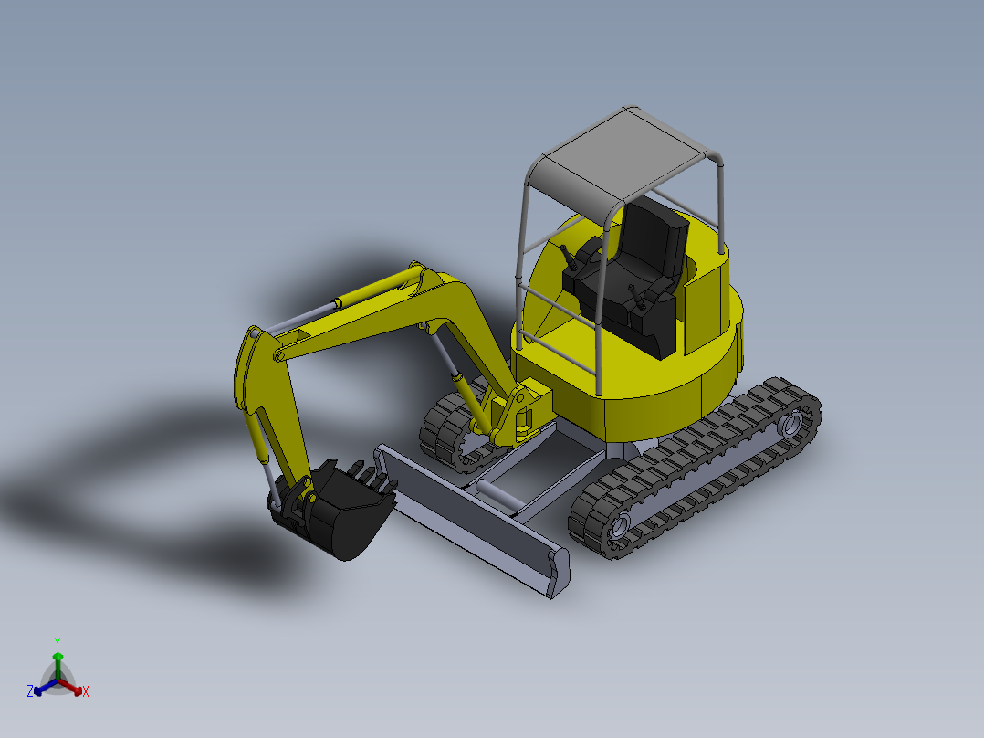 10.迷你挖掘机正等轴测图