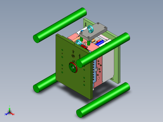 家用三轮车中控装饰盖板1+1塑胶模具
