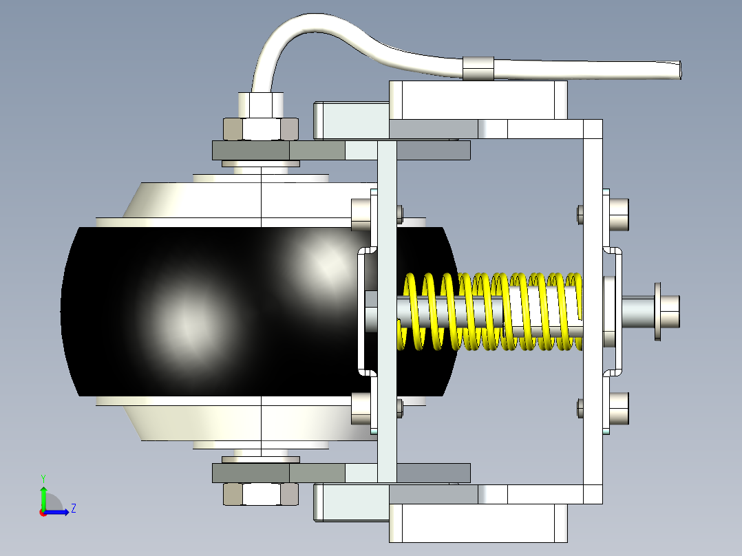 双弹簧轮毂电机悬挂左视图
