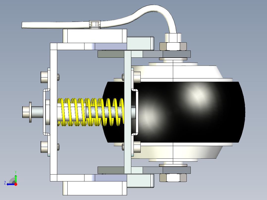 双弹簧轮毂电机悬挂右视图