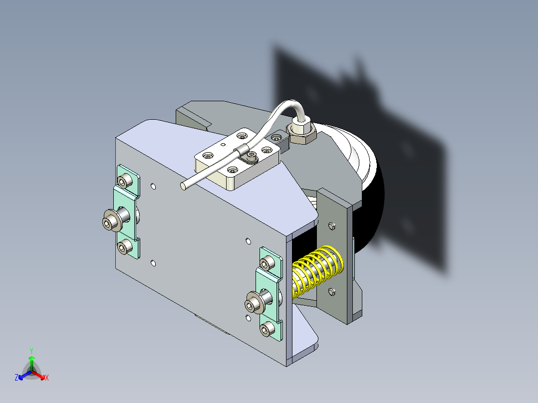 双弹簧轮毂电机悬挂正等轴测图