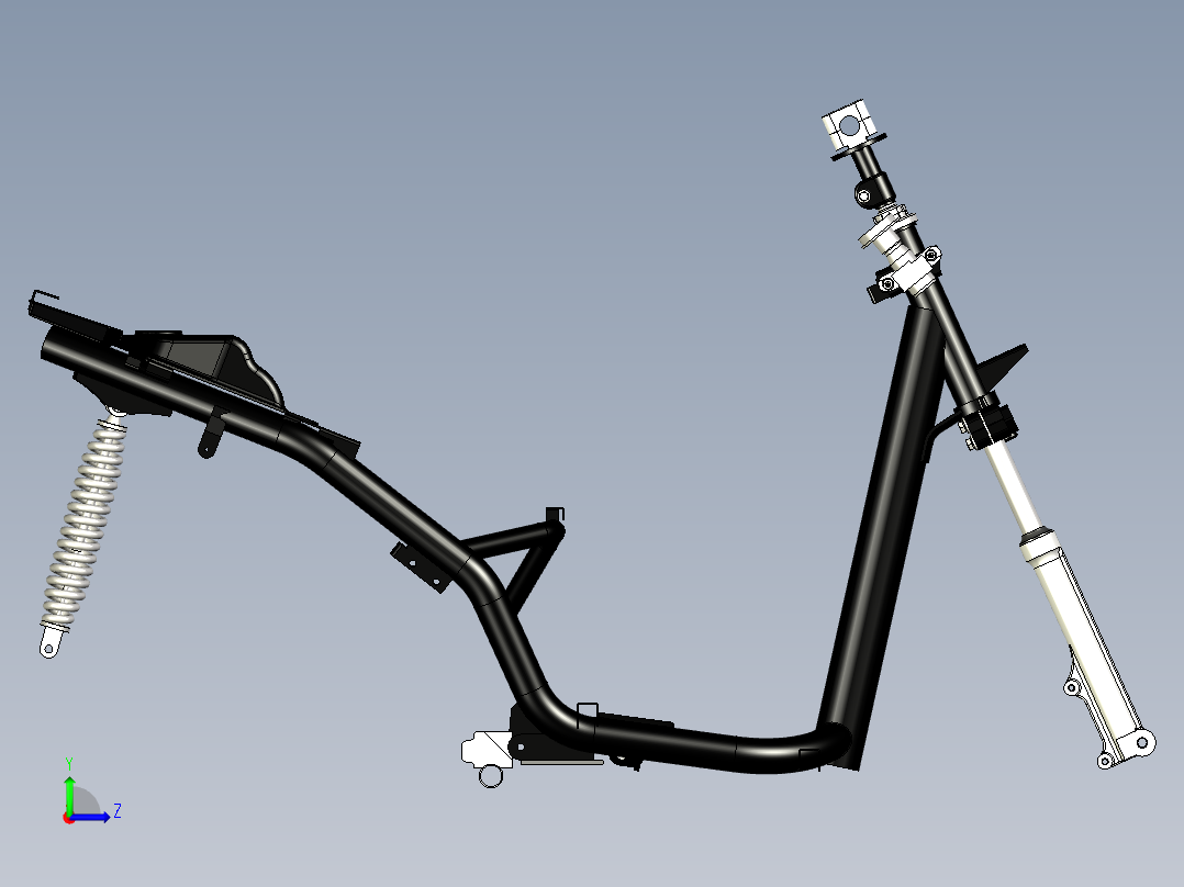 2014 雅马哈 Fino FI 框架左视图