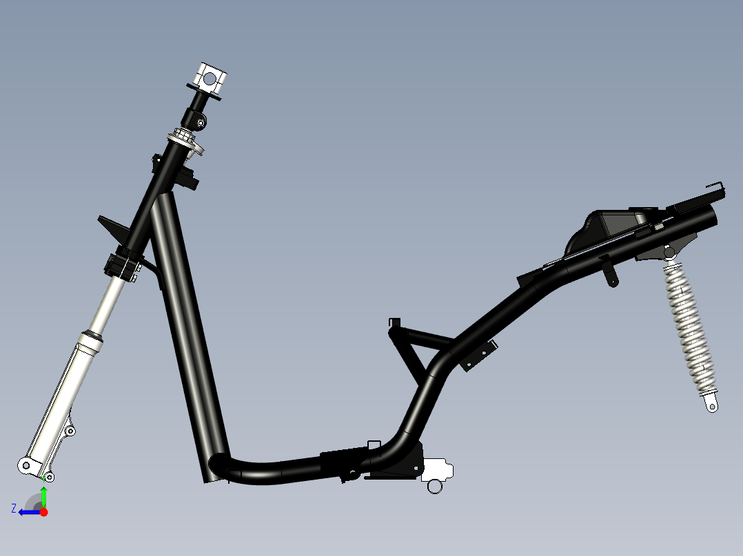 2014 雅马哈 Fino FI 框架右视图