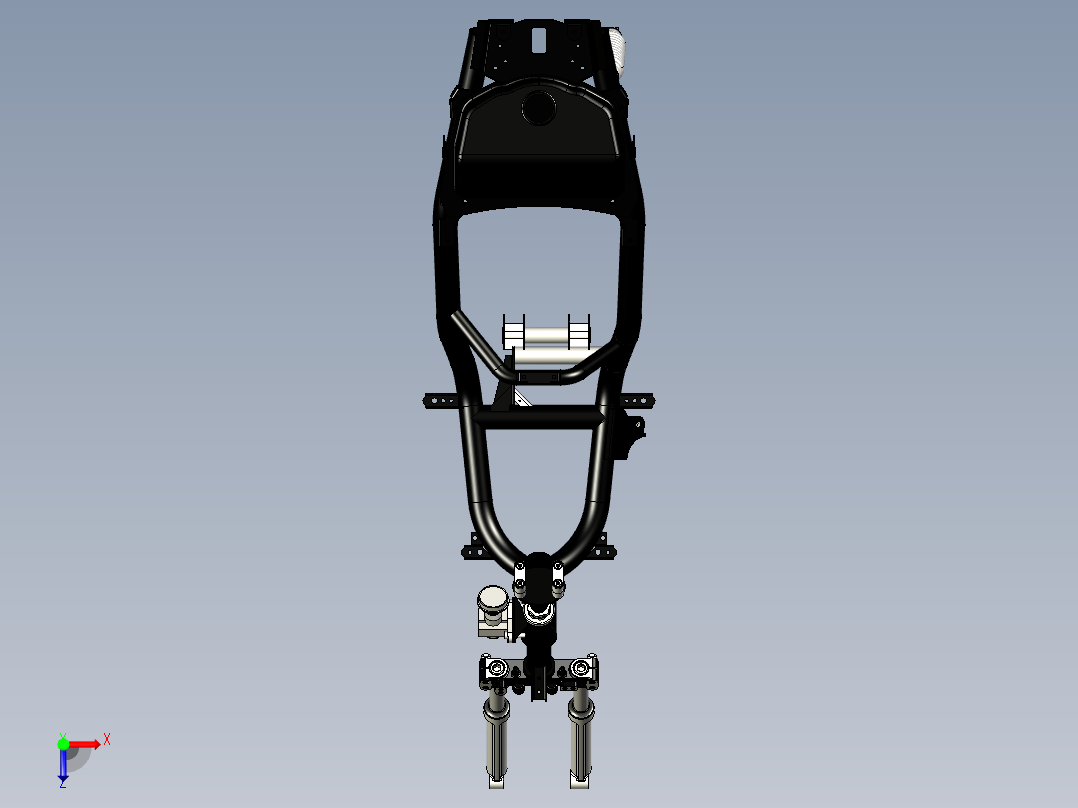 2014 雅马哈 Fino FI 框架俯视图