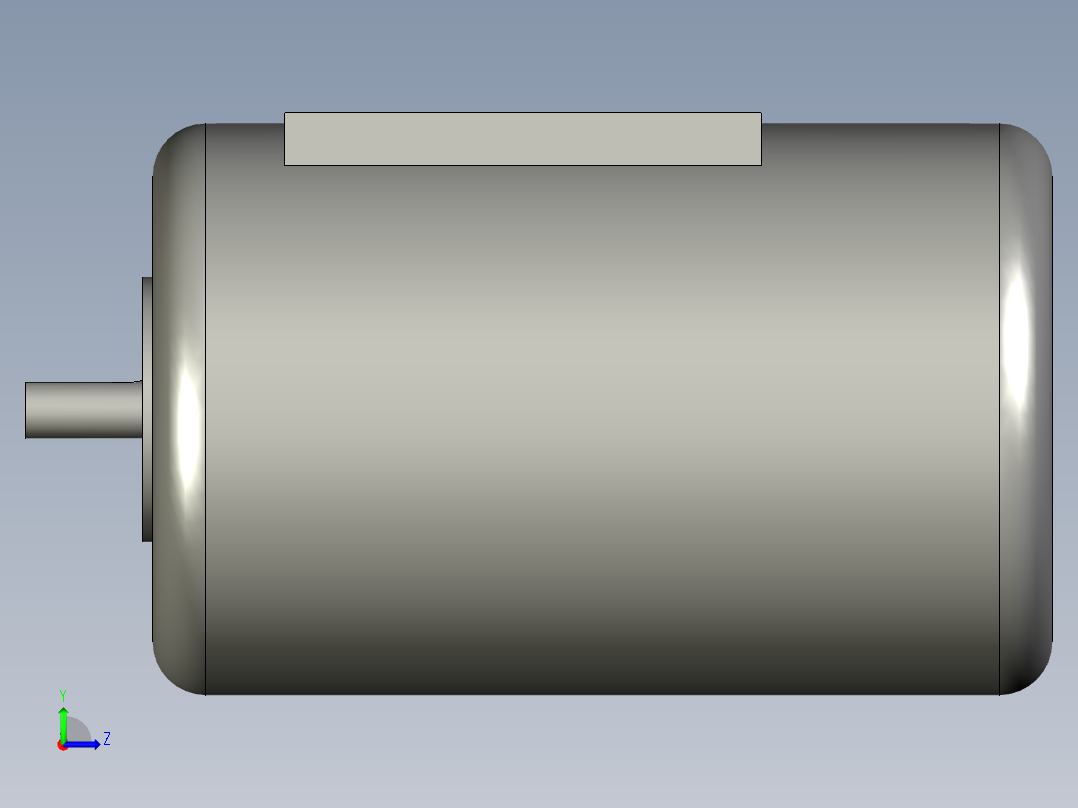 三相异步电动机-JW5622-380V-180W-05A-2800R左视图