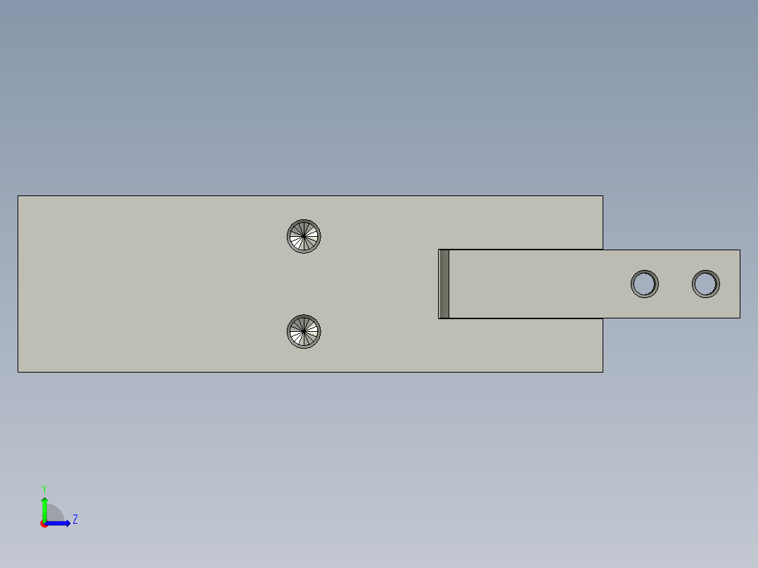 MHY2-20DSMC180度气爪左视图