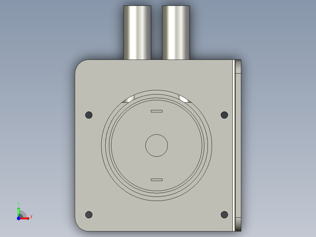 酱料粘稠液体泵装配前视图