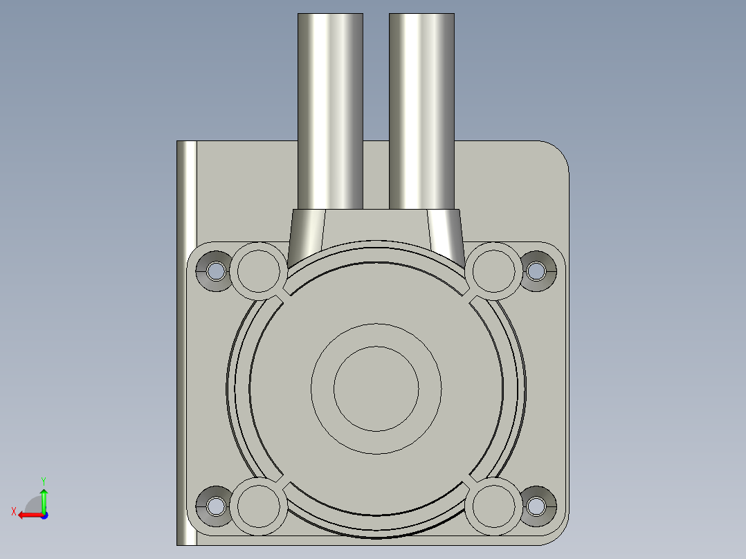 酱料粘稠液体泵装配后视图