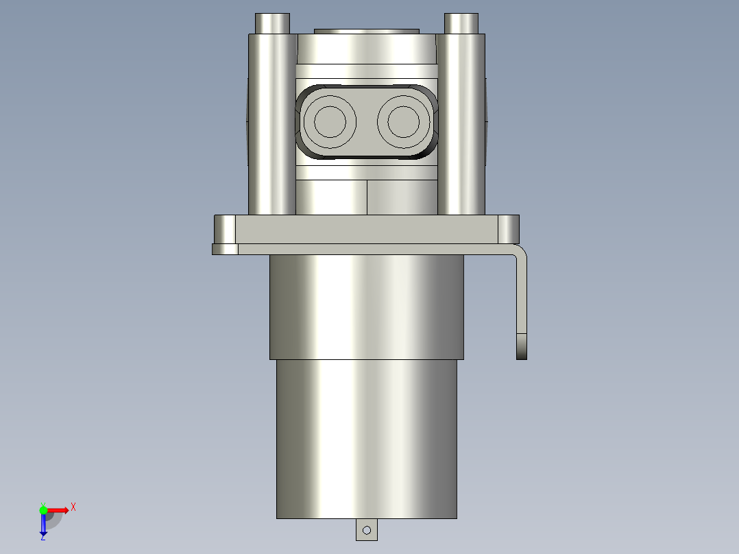 酱料粘稠液体泵装配俯视图