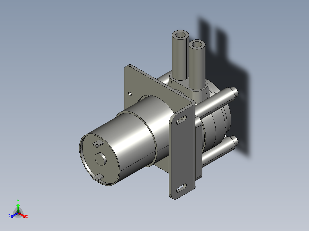 酱料粘稠液体泵装配正等轴测图
