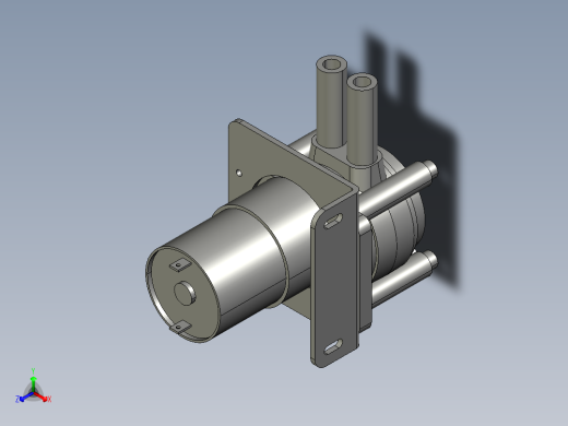 酱料粘稠液体泵装配正等轴测缩略图
