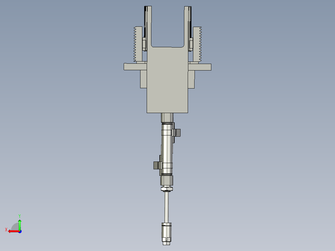 齿条推动机构后视图