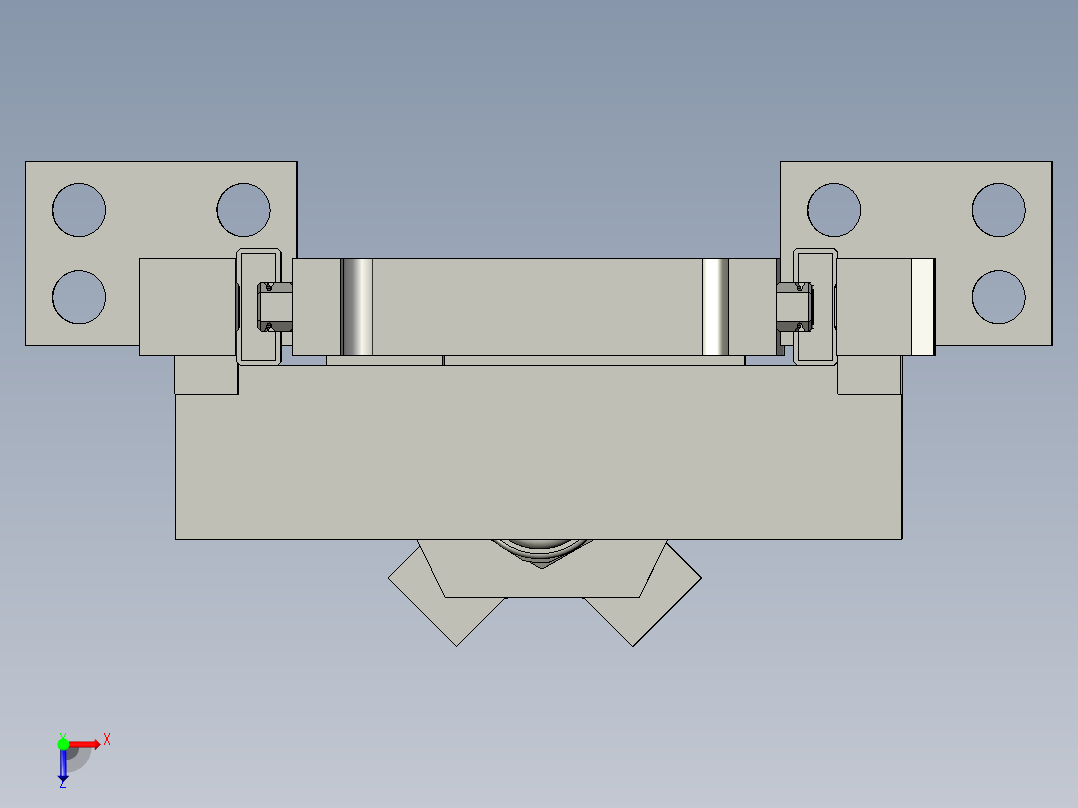 齿条推动机构俯视图